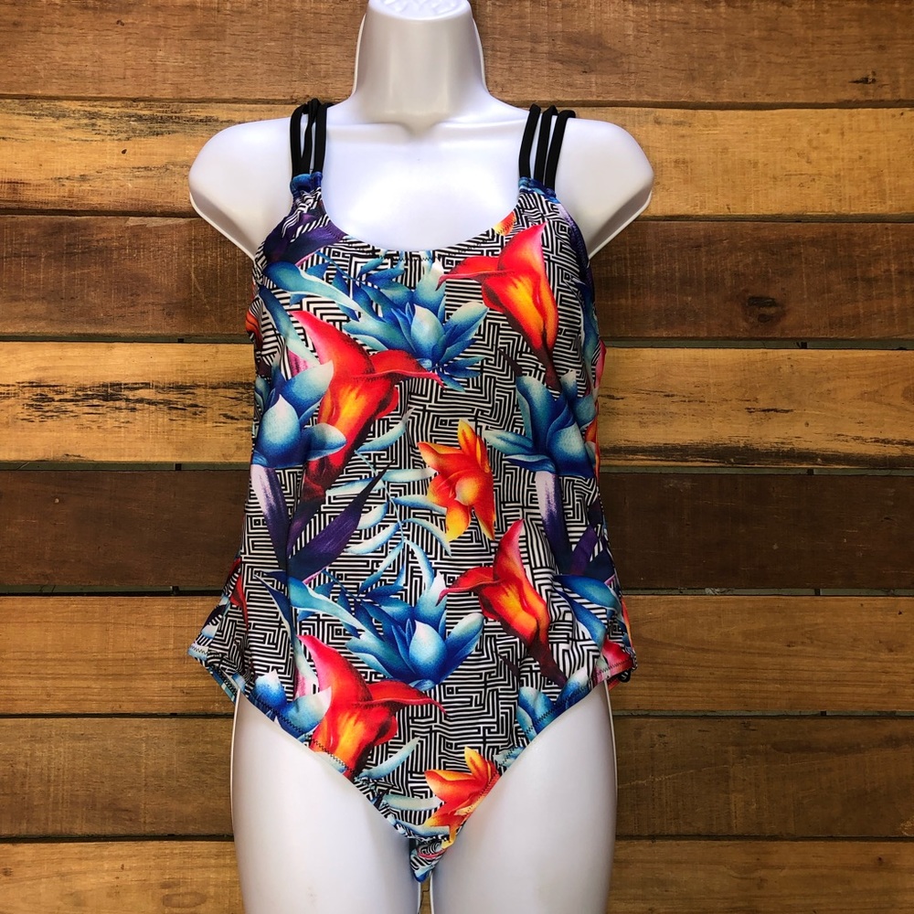 NWT One Piece Floral Swimsuit - Picture 1 of 4